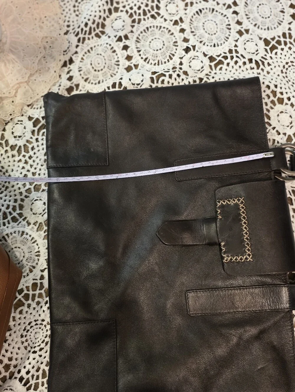 Falor Brown Leather Shoulder Bag, Made In Italy